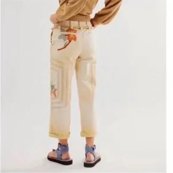 Free People x We The Free Electric Sands Embroidered Pants. Size 6 - Picture 4 of 6